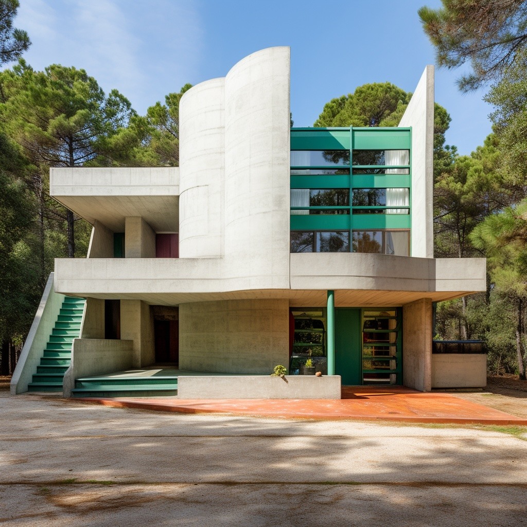 Arkitektonisk visualisering av bostadsprojektet Villa Bruta Verde av Philip Ay.