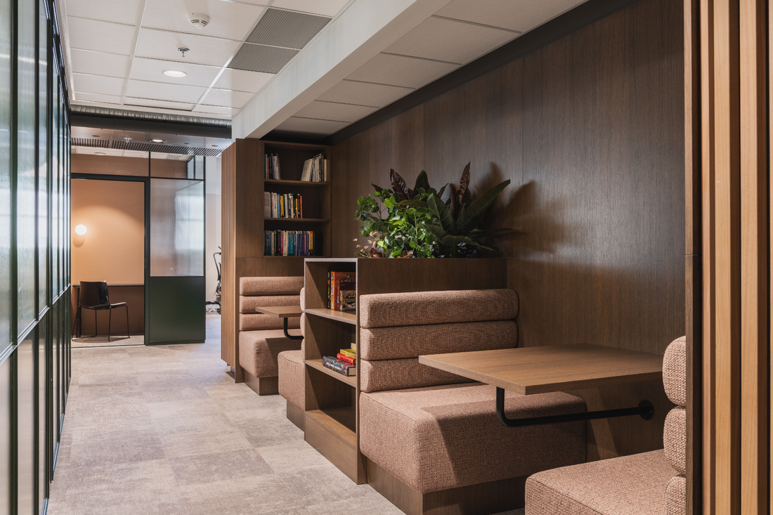 Another view of the Amedia offices interior, designed by Krohnark.