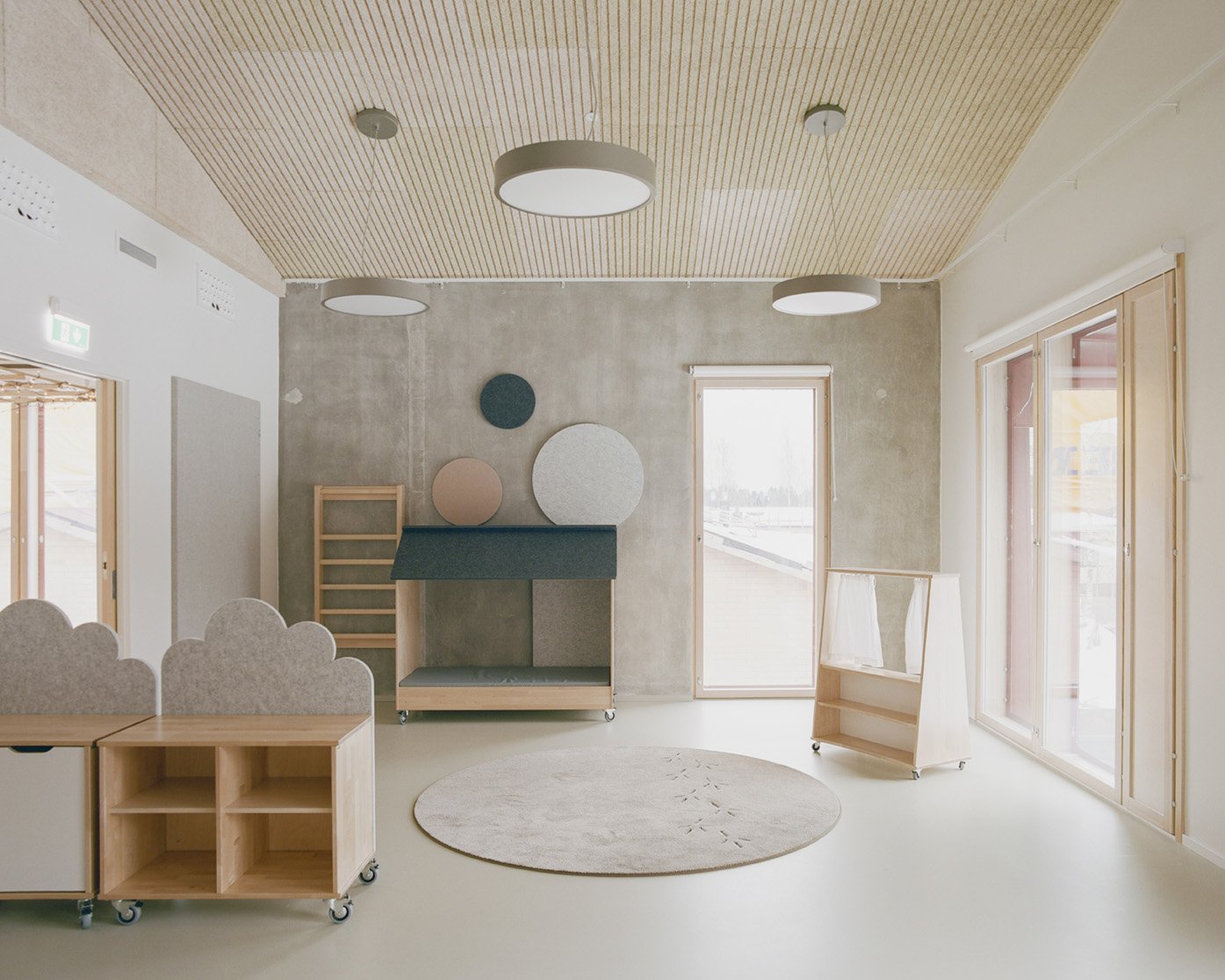 Interior of the Linnunrata daycare.