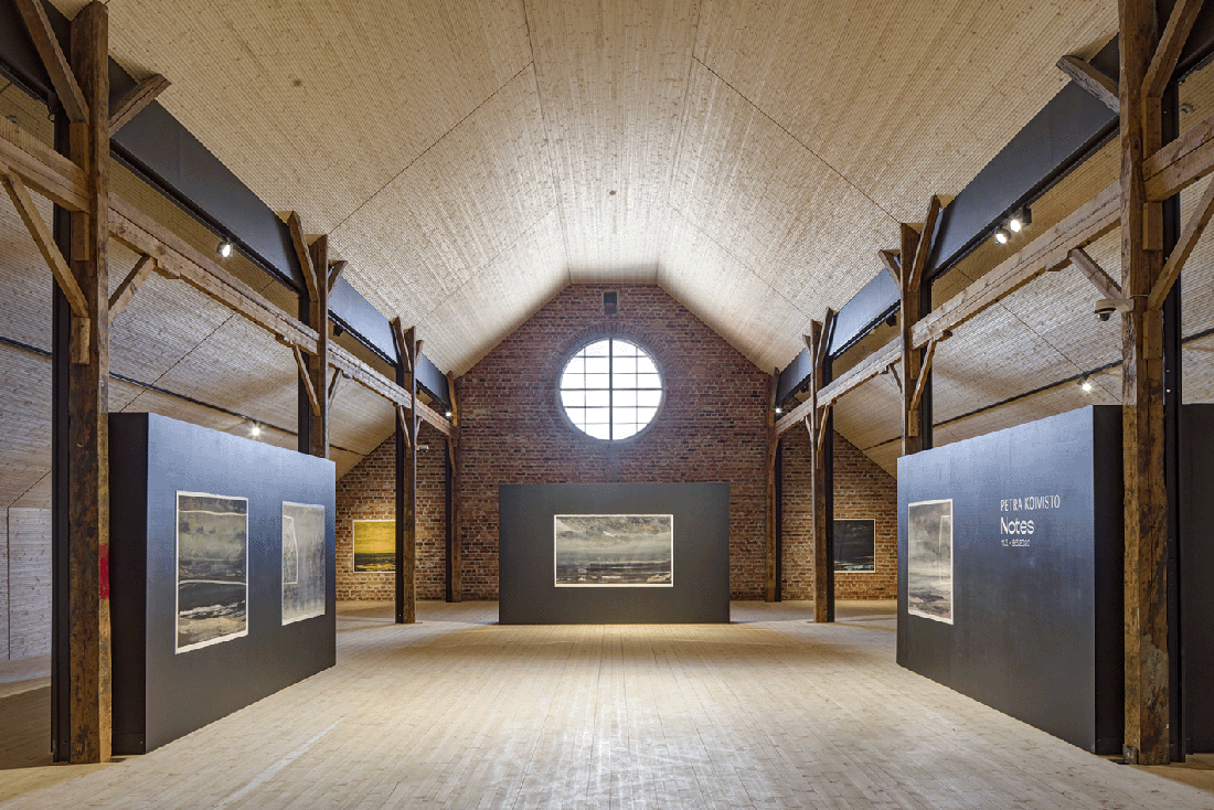 Interior of the Kalevan Navetta cultural centre.