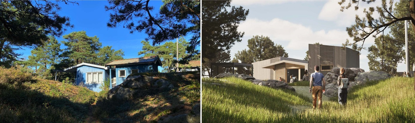 Vestre Faratangen -hankkeen eteneminen ja havainnekuva suunnitellusta laajennuksesta.