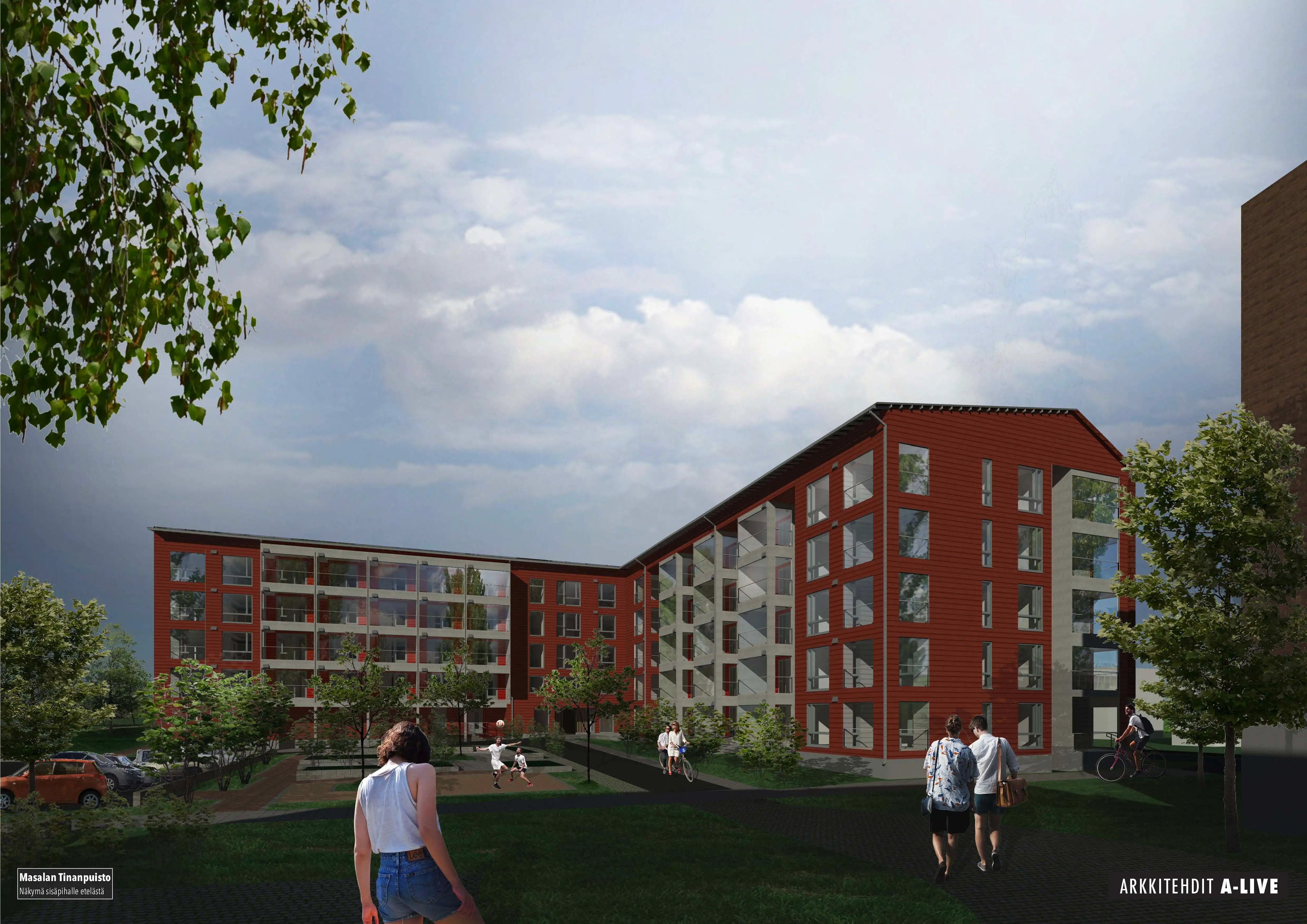 Kirkkonummen Masalaan on valmistumassa kahdeksankerroksinen massiivipuinen moduulikerrostalo keväällä 2022. Kuva: JVR-Rakenne Oy