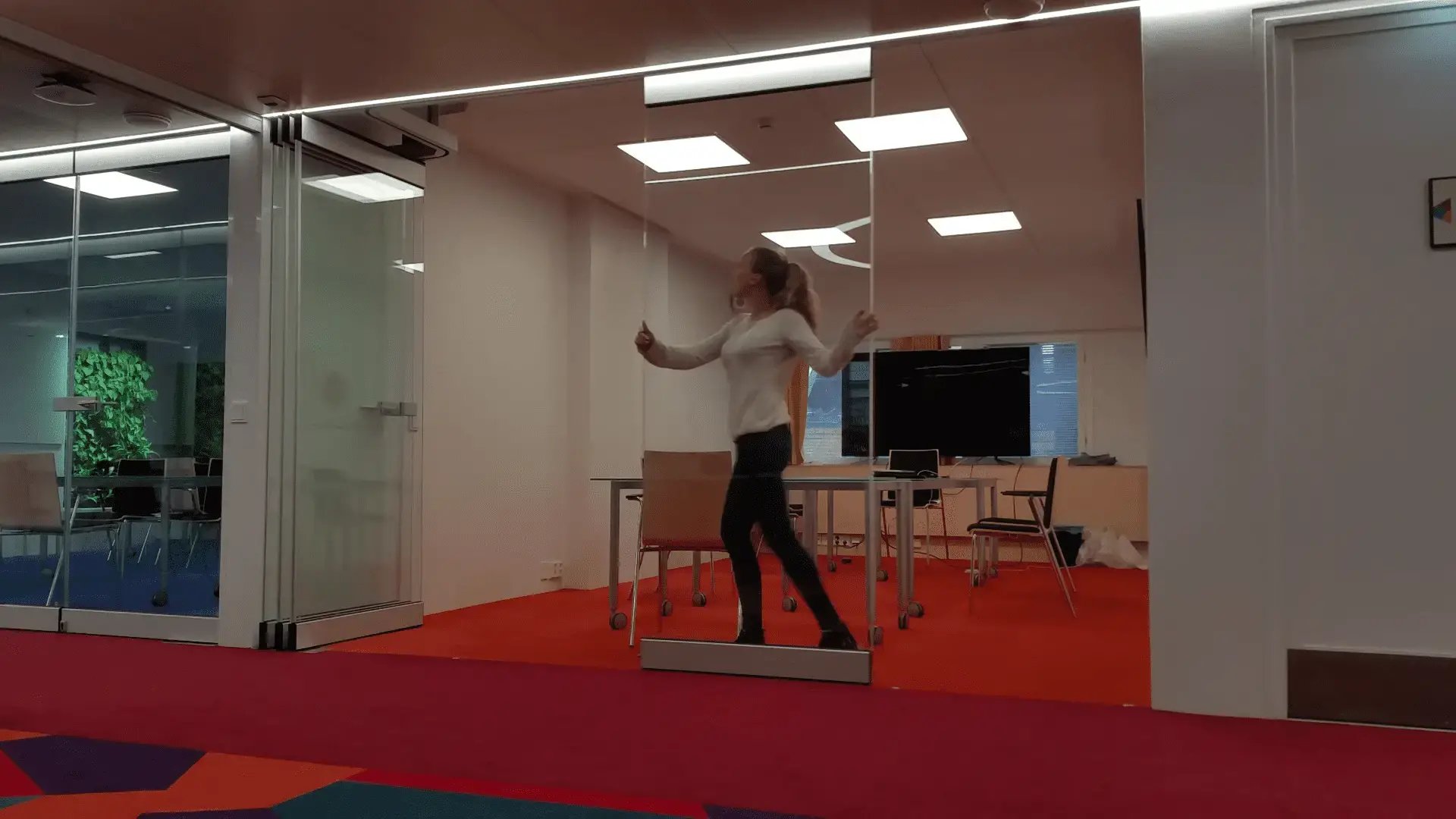 Glass room dividers by Zeta Design Oy at the previous&nbsp;Nordic BIM Finland office.