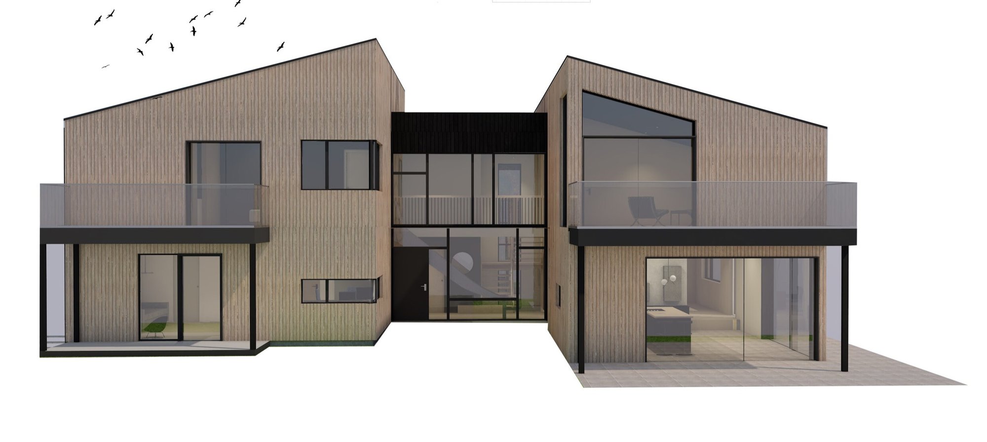 Exterior view of Villa Grannes, the home Lene Moen Grannes designed.