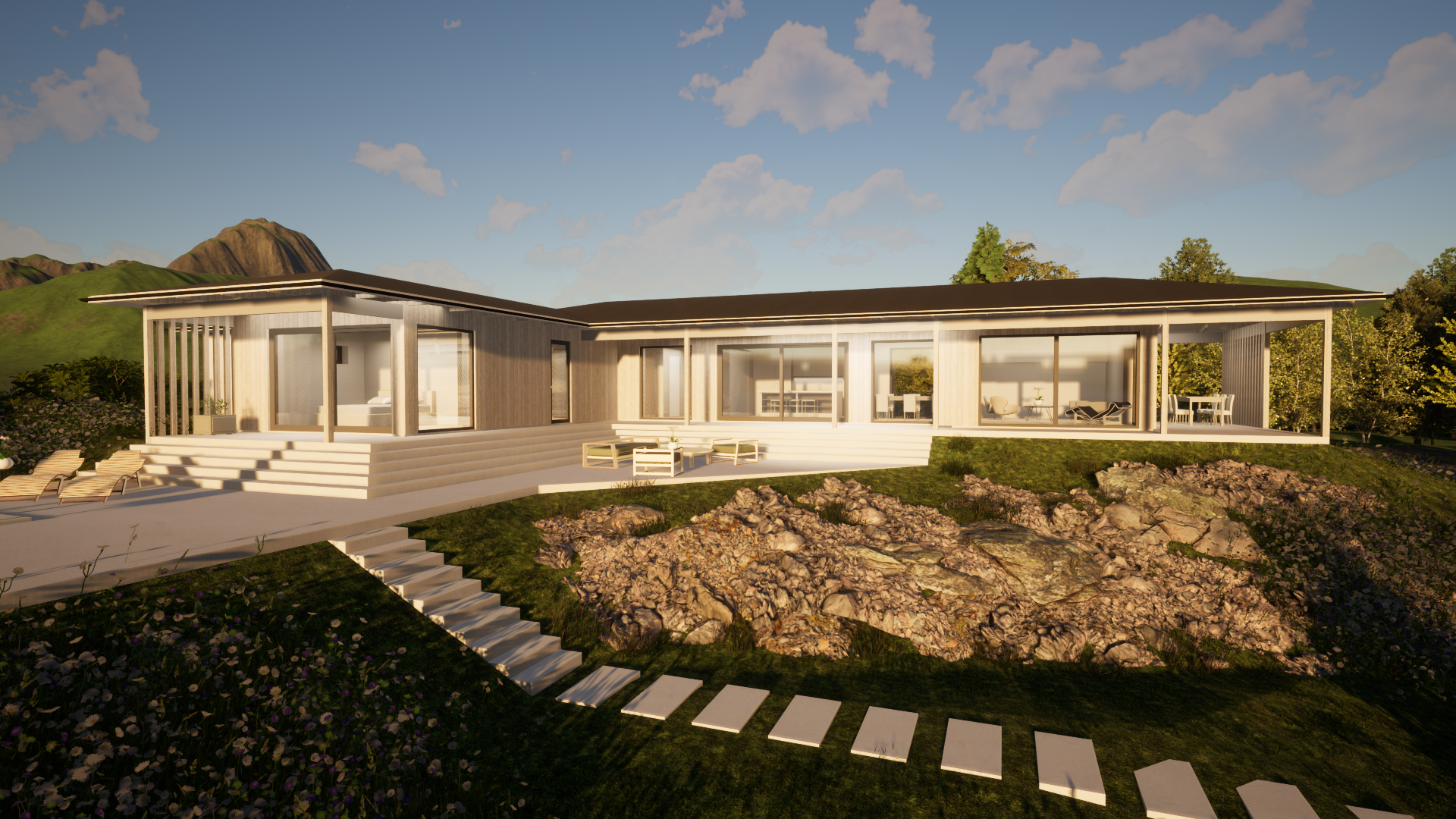 Den første Willa Nordic-husmodellen som ble tegnet helt i Archicad.