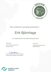 Erik Björnhage ETTelva certificate