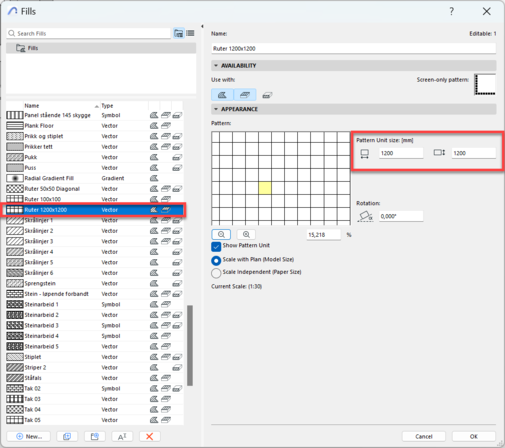 Fill tool