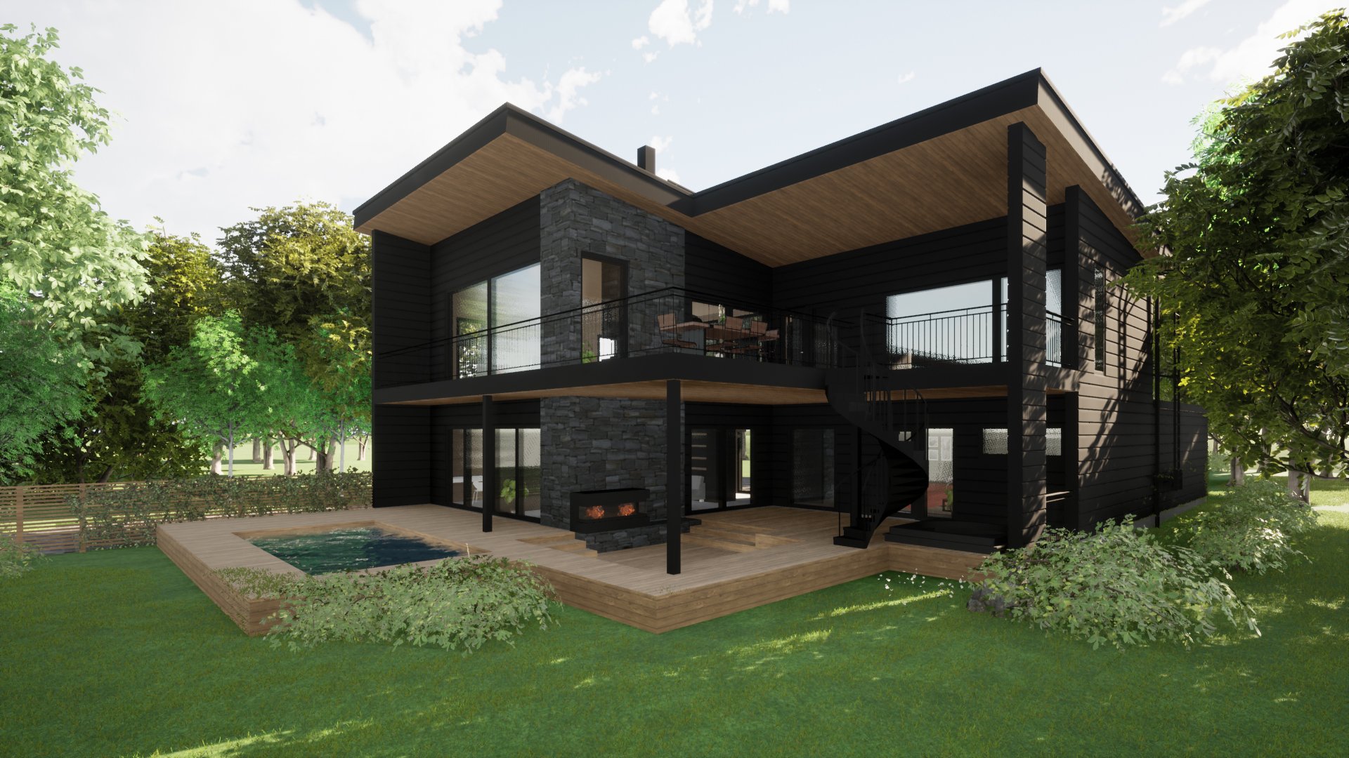 House rising for the Lohja housing fair, © Studio Rosberg Oy. Implemented: Ollikainen Log Houses