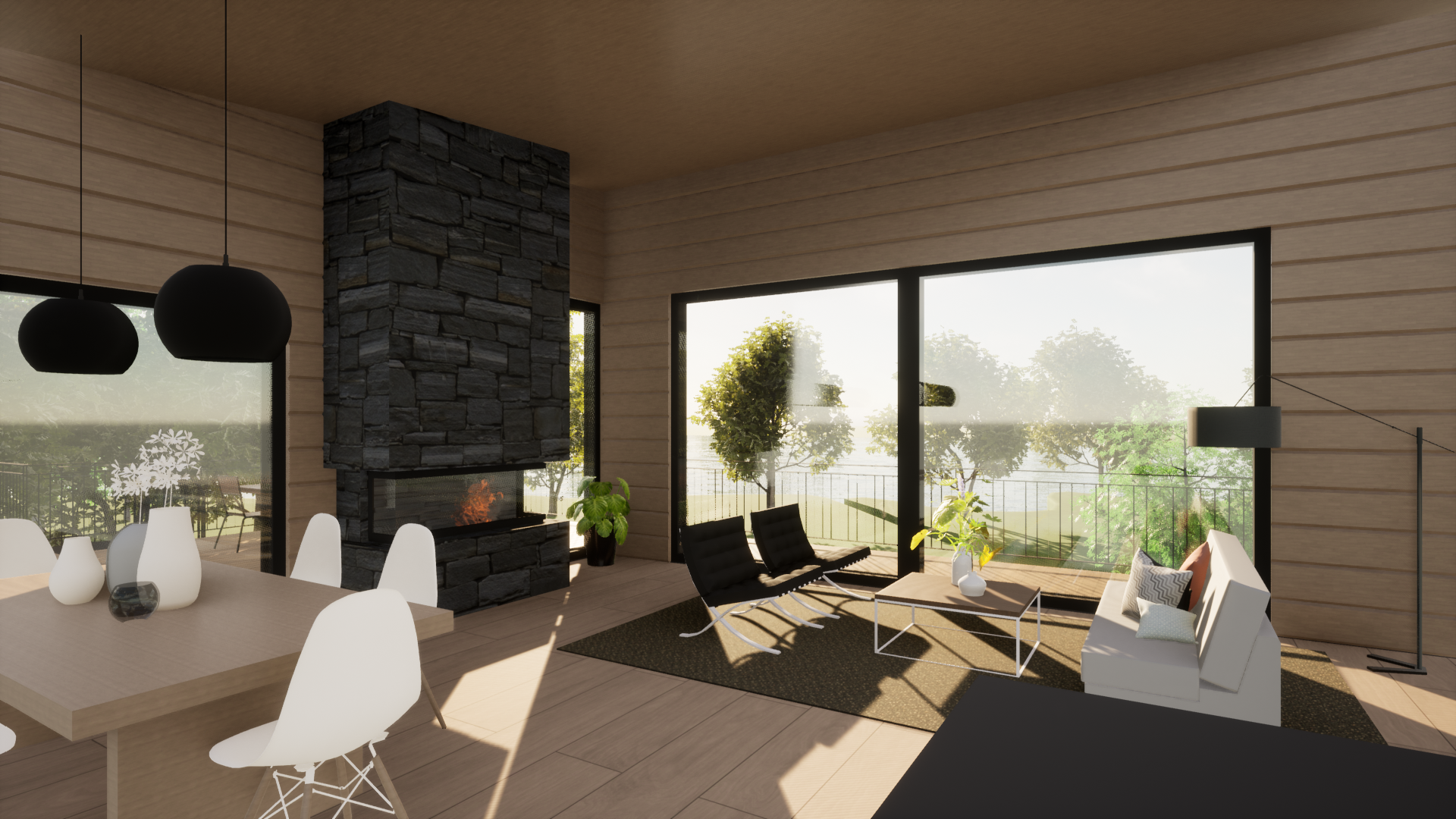 House rising for the Lohja housing fair, © Studio Rosberg Oy. Implemented: Ollikainen Log Houses