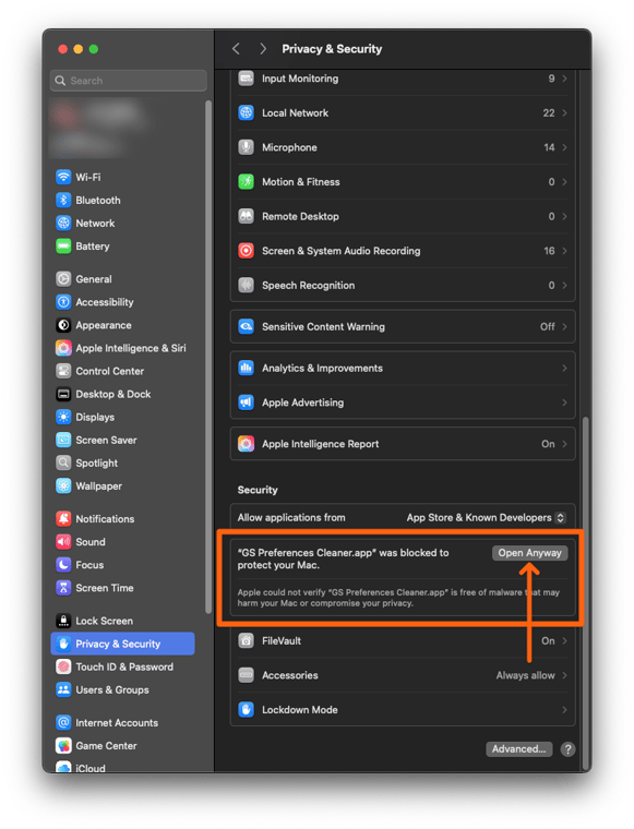 Integritet och Security_Allow-Inställningar-Rensare
