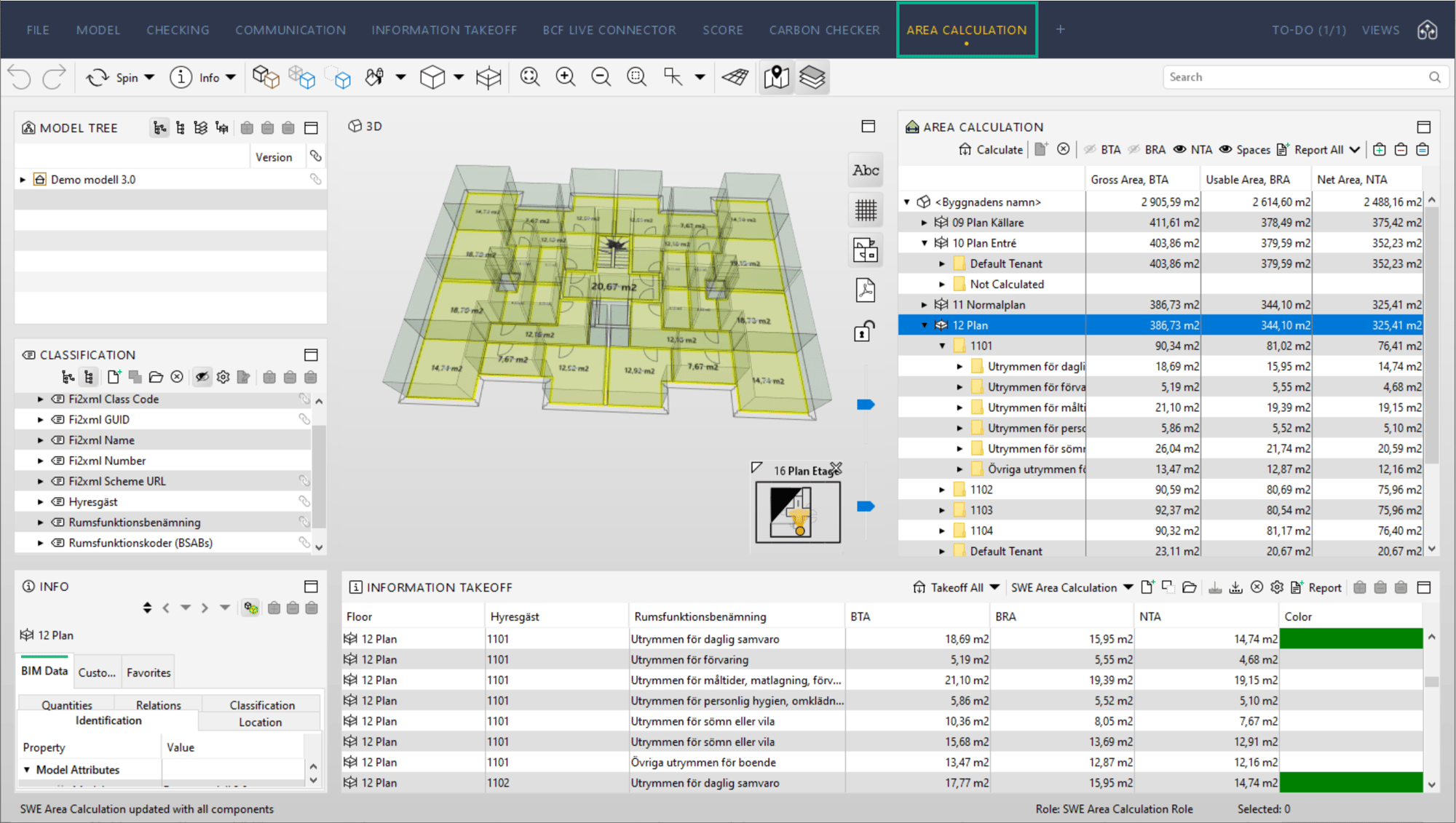 Area Calculation Layout