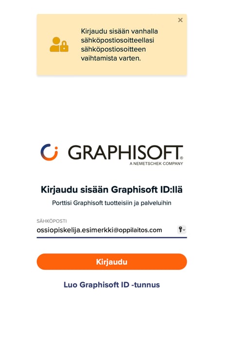 Uudelleen sisäänkirjautuminen