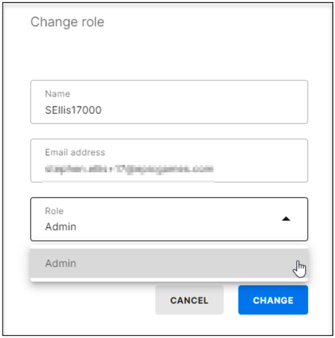 Change role