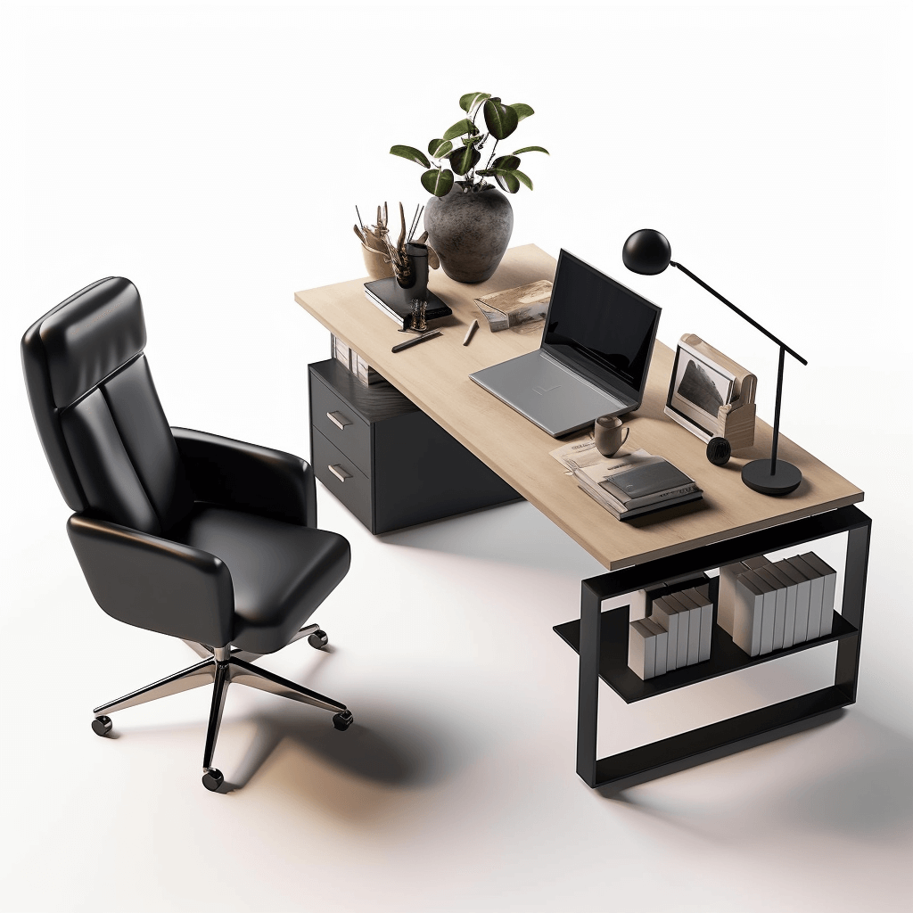 kontormøbler - skrivebord og kontorstol