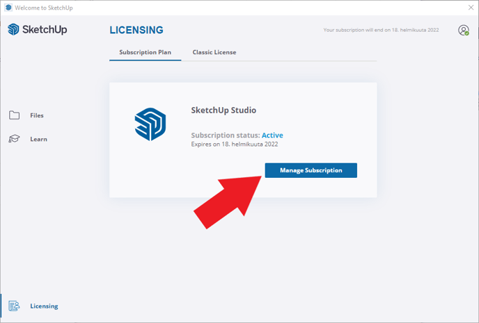 Manage Subscription