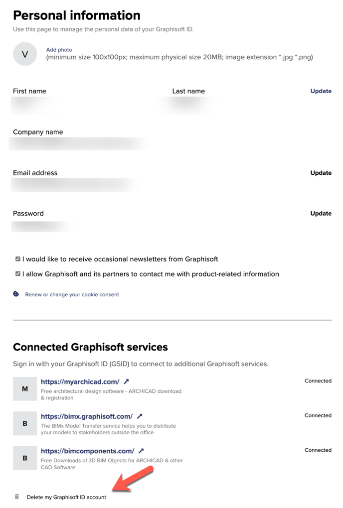Personal information