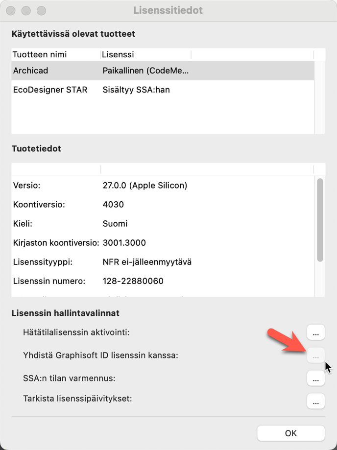 Lisenssitiedot