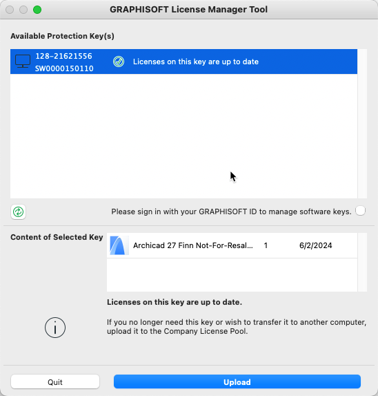 Available Protection Key(s)