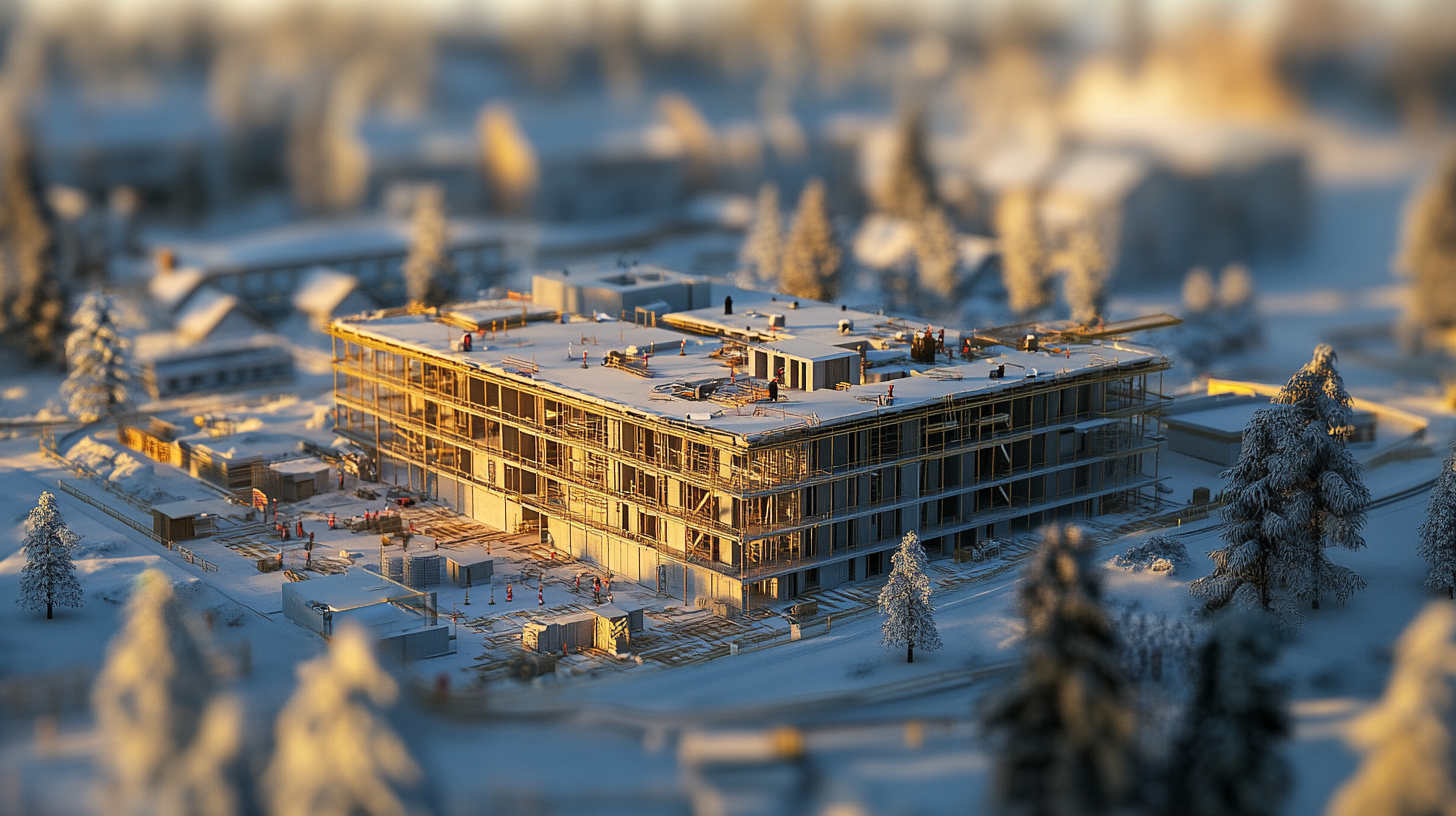 Nordic BIM Group winter construction site